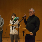 Ignasi Amor, Puri Terrado y Josep Ramon Jové, en el Auditorio.