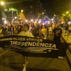 La Marxa de Torxes per la independència de Catalunya celebrada ahir a la nit a Tàrrega.