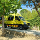 Ambulancias del SEM ayer en el camping de Àger. 