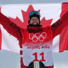 El canadiense Max Parrot, oro olímpico en snowboard tras superar un linfoma de Hodgkin.