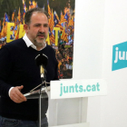 El coordinador de Junts a la Vegueria de les Terres de Lleida i alcalde de Penelles, Eloi Bergós, a la seu del partit a la capital del Segrià