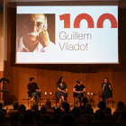 Debate sobre Viladot, ayer en el Ateneu Barcelonès en uno de los actos del centenario del escritor.