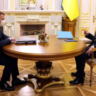 El líder gal Emmanuel Macron es va reunir a Kíev amb el president ucraïnès, Volodímir Zelenski.