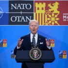 Biden, durant la seua última intervenció a la cimera de l'OTAN a Madrid.