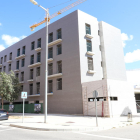 Imagen de archivo de las obras de un bloque de pisos en Lleida.