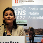 La directora general de Turismo, Marta Domènech, durante su intervención en el III Foro ENS de turismo sostenible