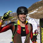 Oriol Cardona, festejando el título de campeón de Europa de esprint, una competición que puso a prueba la resistencia de los participantes.