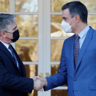 Sánchez, ayer, con el presidente colegiado de Bosnia y Herzegovina.