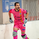 Xavi Aragonès, celebrant un gol a la Copa de la Princesa.