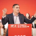 El presidente del Gobierno central participó ayer en un acto del PSOE en Vitoria.