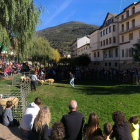 El público congregado ayer en el Parc del Riuet durante la muestra de oveja xisqueta. 