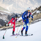 La francesa Axelle Gachet-Moralet, que guanyaria la carrera sènior, encapçalant la prova.