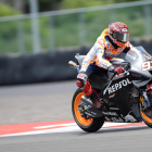 Marc Márquez rodando ayer sobre el circuito indonesio de Mandalika.