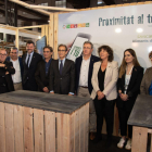 Representantes de la Generalitat y la diputación de Lleida, ayer en la inauguración del certamen. 