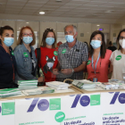 Una mesa informativa en el hospital Arnau de Vilanova de Lleida en el Día Mundial de las Enfermeras.