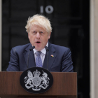Johnson va anunciar ahir la dimissió com a primer ministre davant del 10 de Downing Street.