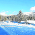 La estación de esquí de fondo de Lles, donde se acumularon entre 5 y 10 centímetros de nieve. 
