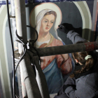 Arranquen quatre pintures dels anys 50 de l'església de Tàrrega