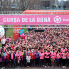 Momento de la salida de la Cursa de la Dona de Lleida, prueba que volvía a la actividad tras un parón de dos años a causa de la pandemia.