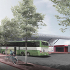 Imatge virtual de la nova estació d'autobusos.