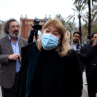 La consellera Natàlia Garriga a su llegada al paseo Lluís Companys, a las puertas del TSJC.