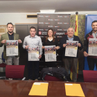 Ravetllat i Domingo, ahir amb Jordi Sarlé i els presidents dels consells del Segrià i l’Alt Urgell.