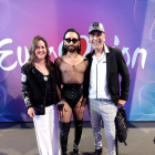 La representante española, Chanel, ayer durante su actuación en la final de Eurovisión. 