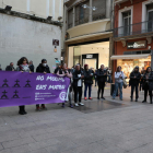 Marxa contra la violència masclista dilluns passat a Lleida.