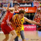 Rokas Jokubaitis, durant el partit d’ahir davant del Manresa.