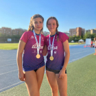 Èrika Sellart y Núria Argelich, medallas de oro ayer.