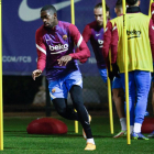Dembélé durante un entrenamiento con el FC Barcelona.