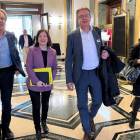 Bailac y Talarn (centro), ayer en el Senado. 