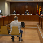 L’acusat durant la celebració del judici ahir a l’Audiència de Lleida.