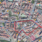 L'itinerari de la processó de divendres a Lleida.