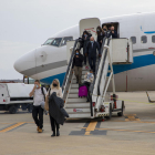 El primer vuelo de la temporada de la compañía Quality Travel el pasado domingo en Alguaire.