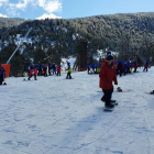 Esquiadors aquesta setmana a les pistes de Port Ainé.