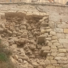 Imagen del desprendimiento del muro de Preixana. 