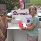 La taula de la plaça Mossèn Cinto Verdaguer, a l’Auditori.