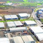 Vista aérea del polígono industrial del Camí dels Frares en la capital leridana.