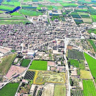 Vista aèria d’arxiu del municipi de Bellvís.