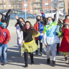 Niños disfrazados el año pasado durante las fiestas del Carnaval en Tàrrega. 