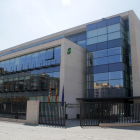 Vista de la sede del Instituto Nacional de la Seguridad Social en Lleida, en el barrio de Cappont. 