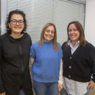 Magda Balcells, Marta Serna y Vanessa Olaya, fundadoras de la asociación Emma. 