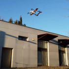 Vista de las pruebas del dron creado por la startup leridana. 