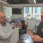 Paco Cerdà, con el CEO de BoxDental, Xavi Pinyol, ayer en Gardeny. 