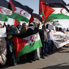 Protestes en campaments de refugiats sahrauís per exigir solucions al conflicte al territori.