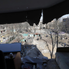 Imagen de la destrucción provocada por los bombardeos rusos en la ciudad de Kiev.