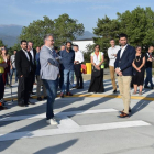 El conseller Puigneró, en la visita al nou heliport de l’aeroport d’Andorra-la Seu.