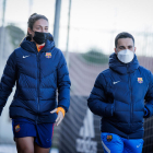 Alexia Putellas, ahir al costat de l’entrenador del Barcelona, Jonatan Giráldez.