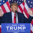 El expresidente Donald Trump durante su intervención en Florida para anunciar su candidatura. 